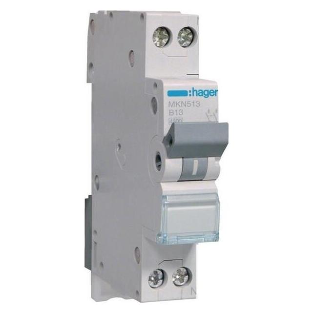 Hager LS-SCHALTER 1P+N 13A-B 6KA1PLE / MKN513 (MKN513)