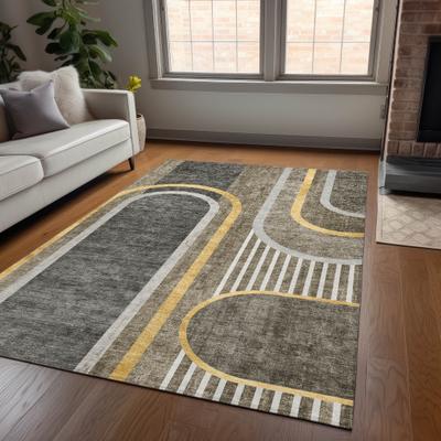 Addison Rugs Machine Washable Indoor/ Outdoor Chantille Mid Century Modern Rug