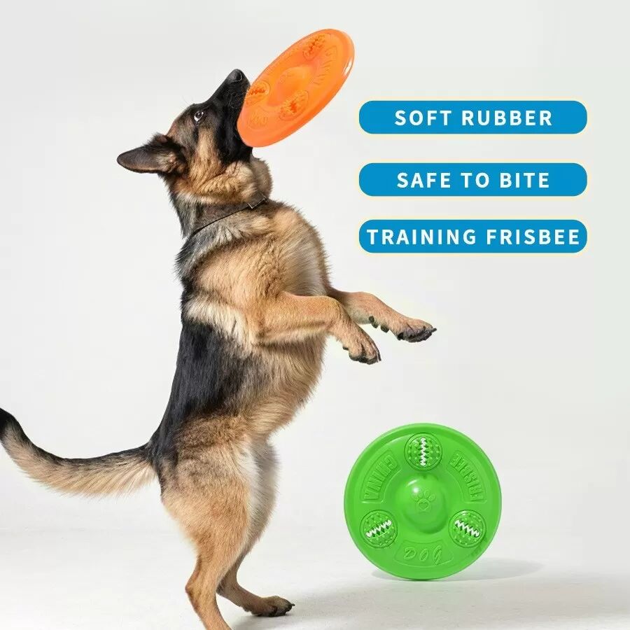 INF Frisbee Interactif en TPR avec Distributeur de Friandises pour Chiens - Jeu d'Extérieur Vert