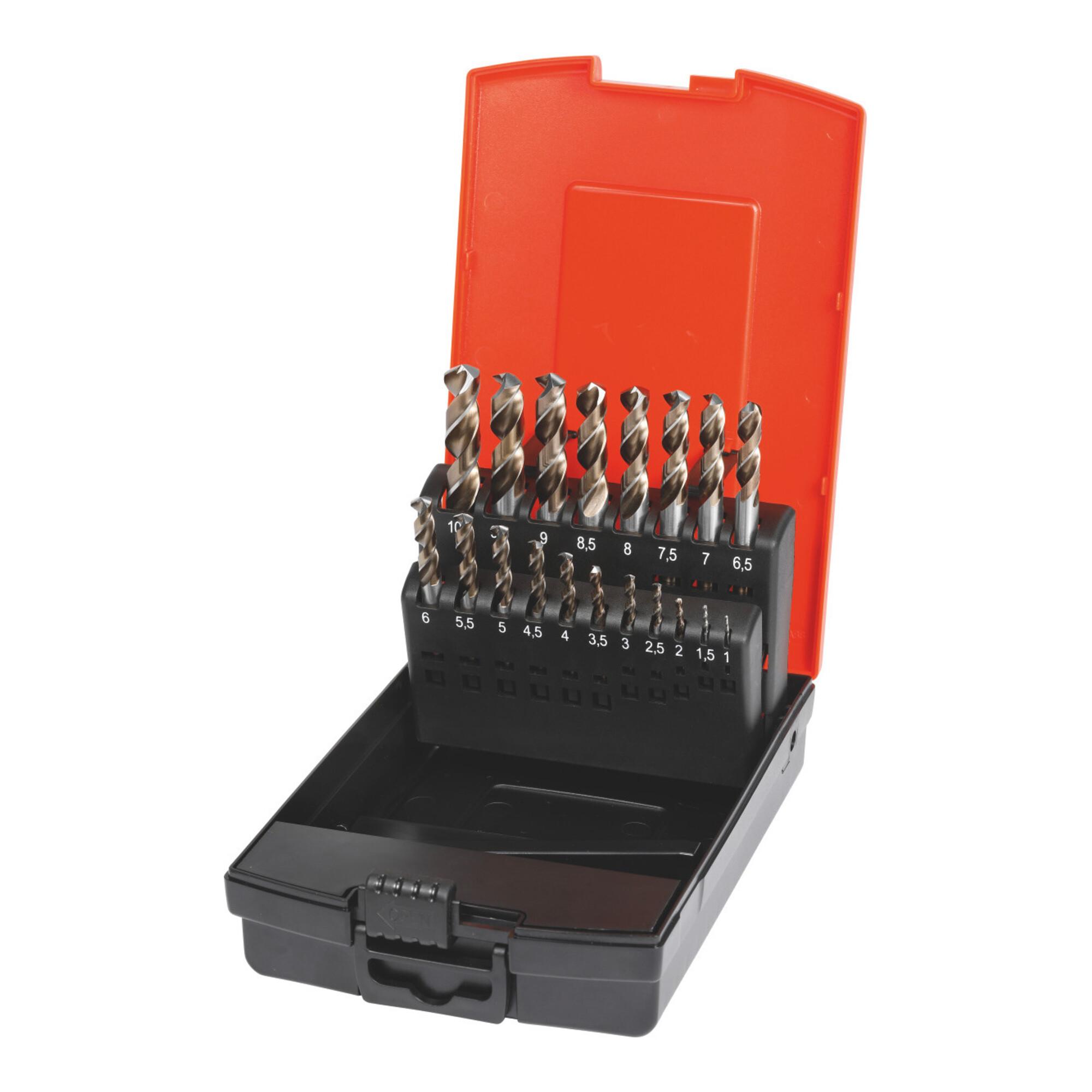 Holex CleverDrill Kurzbohrer-Satz HSS Nr. 113006, Typ N mit Kassette, unbeschichtet, Typ: 1-10 | für Bohrungen in Stahl und Metall, 113515 1-10)