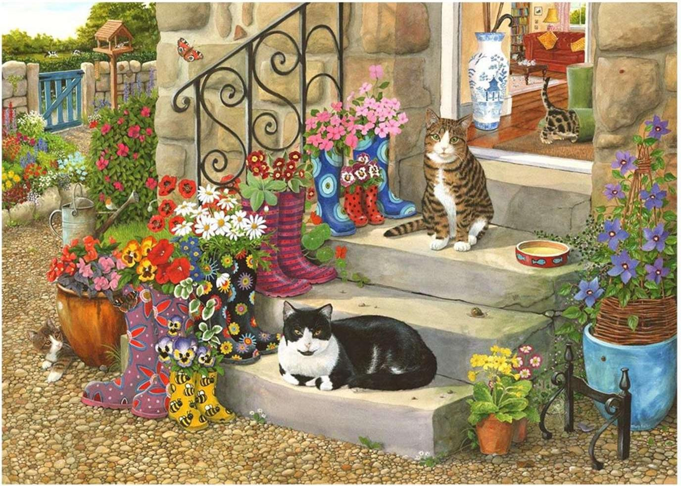 House of Puzzles Puzzel Puss 'N' Boots, 500 stukjes, XL formaat, Katten