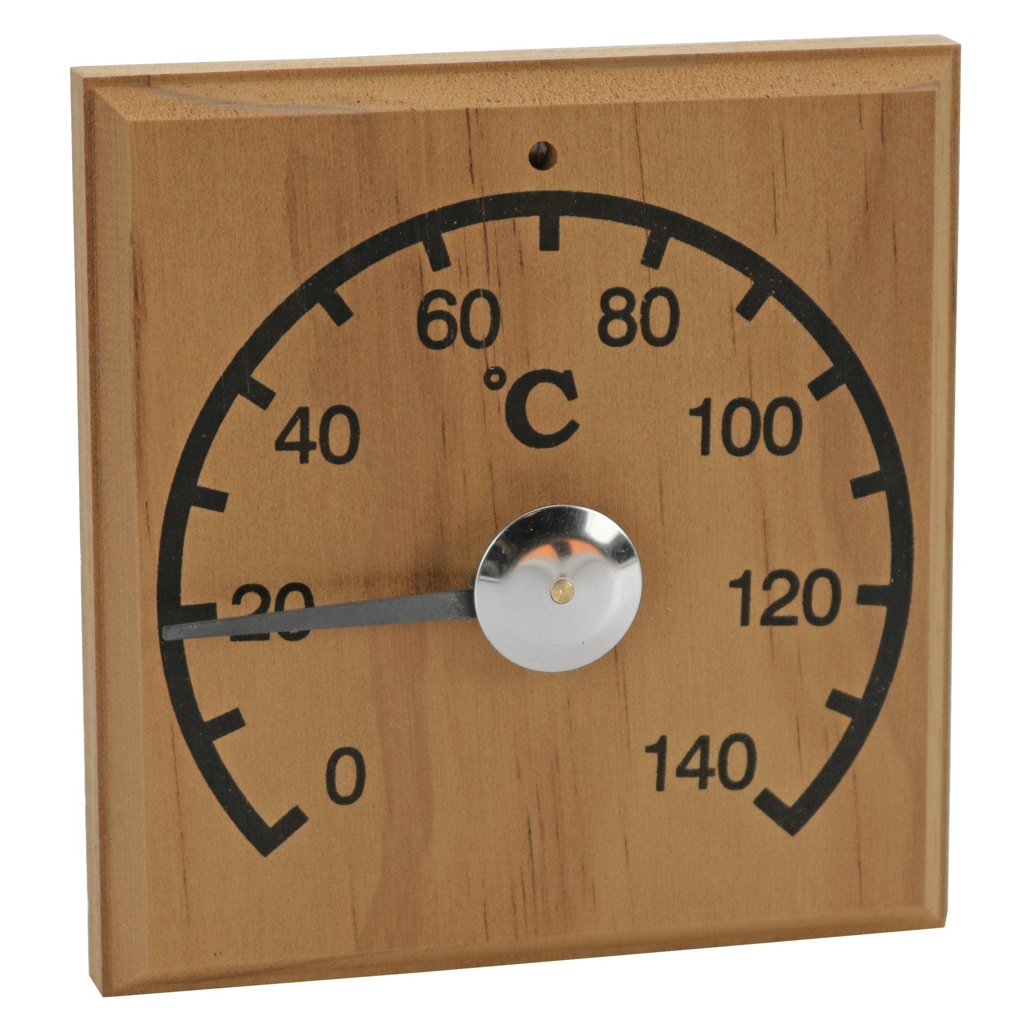 Saunia Saunathermometer, 12 x 12 cm, wärmebehandelte Birke (52280596)