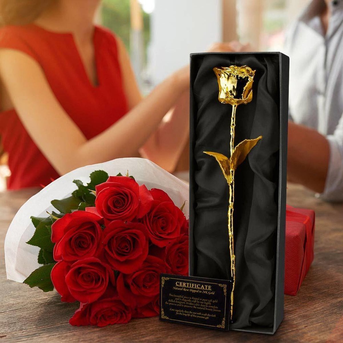 MikaMax Luxe Gouden Roos 24krt in Giftbox