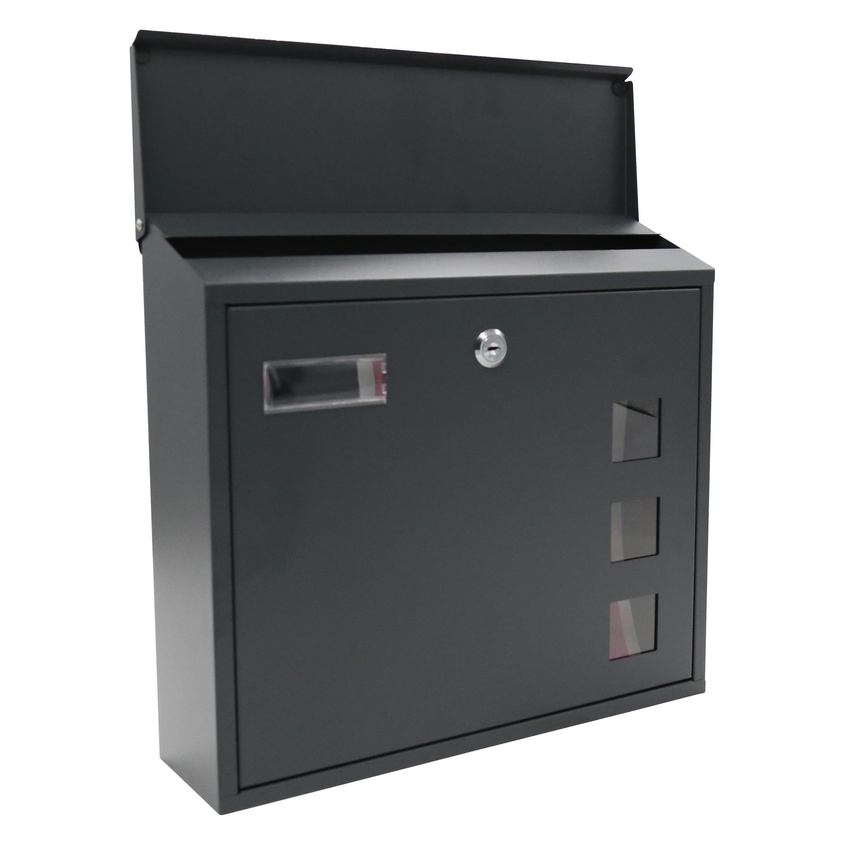 Haushalt Briefkasten PWA-251, grau, 15 cm x 37 cm x 37 cm (15 x 37 x 37 cm) (57631303)