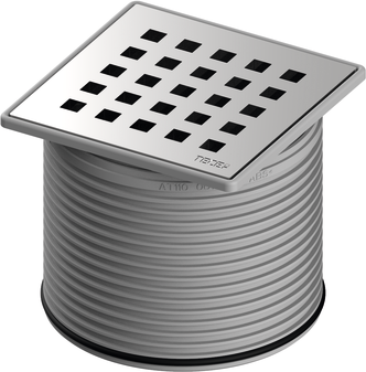 "Tece drainpoint S Rostrahmen Edelstahl 100 x 100 inkl. Designrost ""quadratum"", 3660007 3660007"