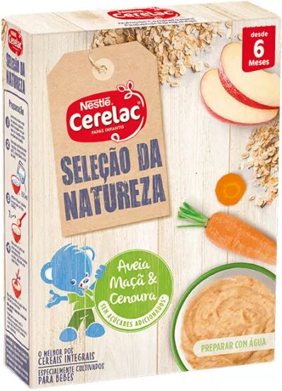 Nestlé Cerelac Nature Selection Avena Manzana Zanahoria 6m+ 240g