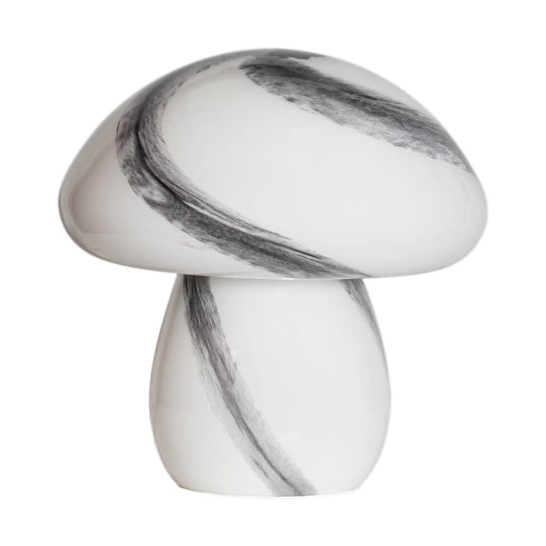 By Rydéns Mira Mushroom tafellamp Wit-zwart met glazen koepel, Hoogte: 30 cm