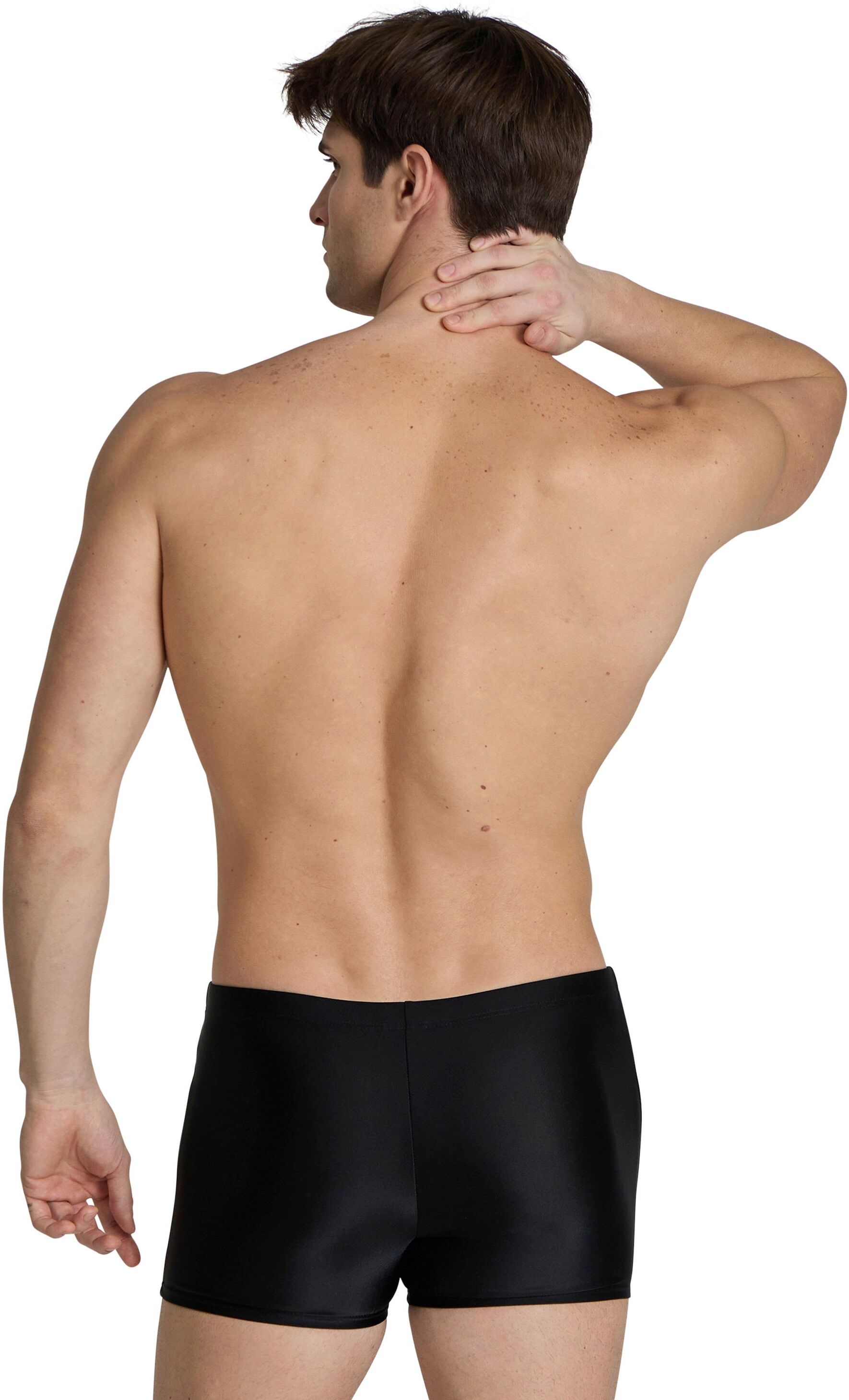 Badehose ARENA "M DYNAMO SHORT R", Herren, Gr. 4 (S), N-Gr, schwarz, Obermaterial: 80% Polyamid, 20% Elasthan, Badehosen Badehose schwarz 4 (S), N-Gr