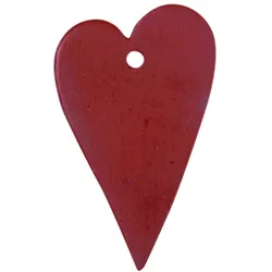 IB Laursen Herzanhänger Geschenkanhänger aus Holz, 3,5 x 5,5 cm, rot