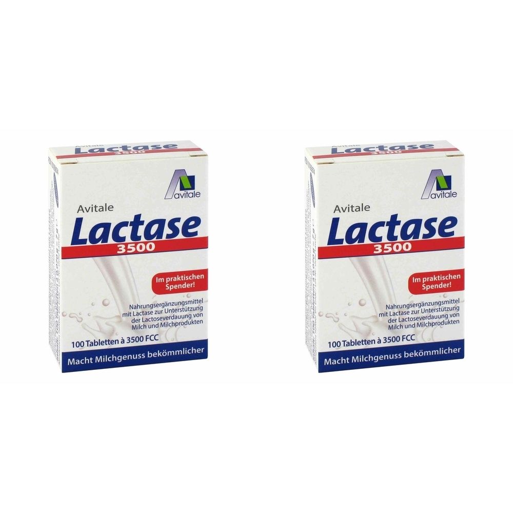 Lactase 3.500 FCC Tabletten im Klickspender 2x 2x100 St