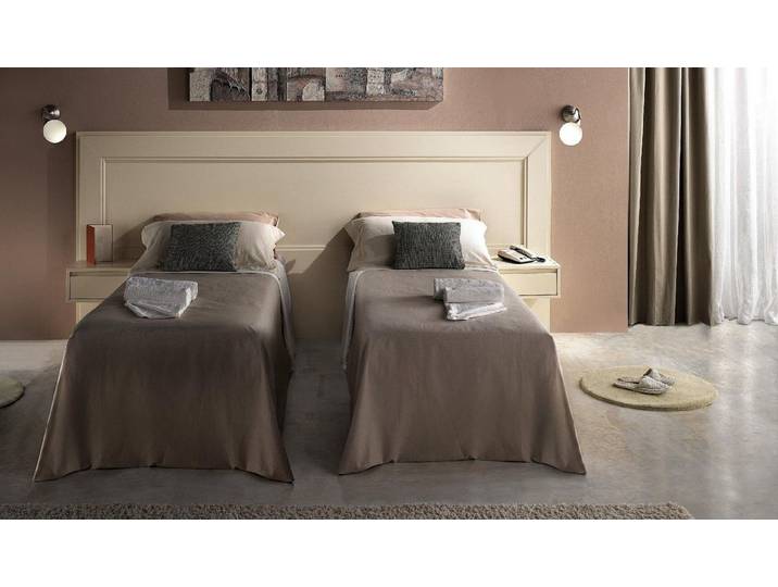 Xlmoebel Polsterbett Luxuriöses Möbel-Set für Hotelzimmer in elegantem Design (Möbel-Set für Hotelzimmer, 4tlg.Set Hotel Einrichtung(2x Betten + 2x Nachttisch), Hergestellt in Europa