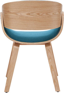 Miliboo Design-Stuhl Weiß und helles Holz BENT