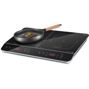 Caso Kochplatte Touch 3500, Induktions-Doppelkochplatte, schwarz, 3500 Watt