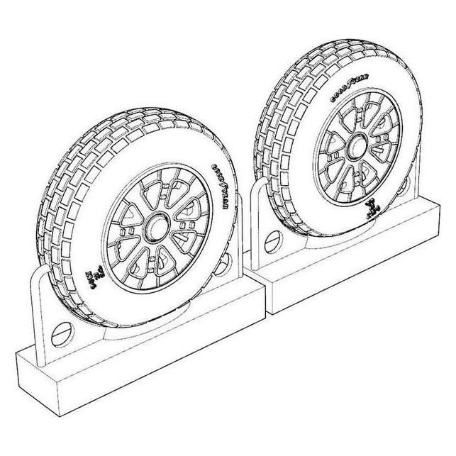 Brengun F4U Corsair Block Thread Wheels set (BRL72218)