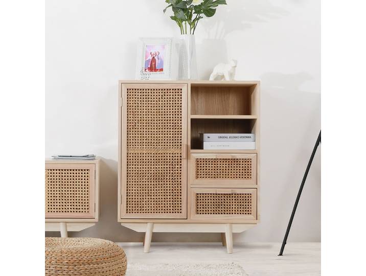 Artistiq Opbergkast Hanny 85 x 70cm rotan / webbing - Hout