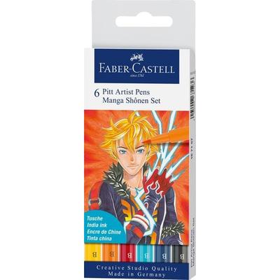 Faber-Castell Tuschestifte Pitt Artist Pens Manga Shonen, 6er Etui