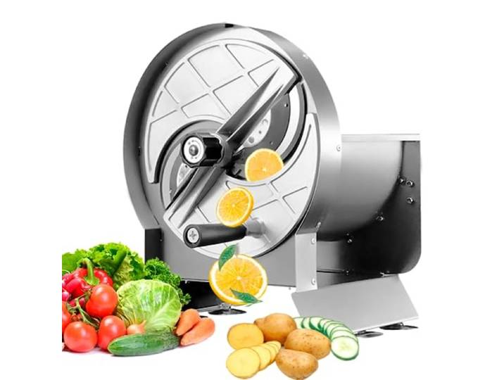 Trancheuse de légumes en acier inoxydable, pour tomate, oignon, pomme de terre, Lime, épaisseur 0-0.4 '', coupe-fruits manuel réglable avec une lame
