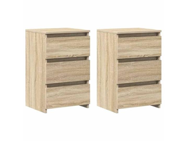 KDVXBCQJH Nachttisch 2er Set Sonoma Eiche 40x35x62,5 cm 3 Schubladen Praktisches 2er-Set Beistellschränke fürs Schlafzimmer mit reichlich Ablagefläche und integrierter Kippsicherung.