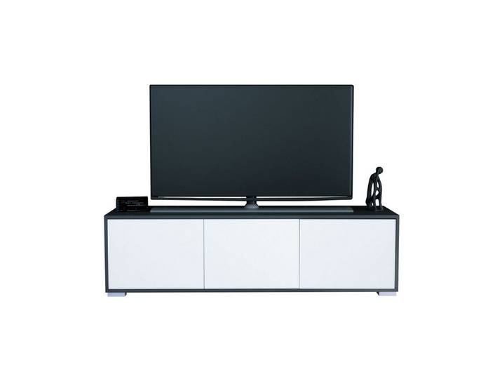 InnoFurn Lowboard Elena, Lowboard mit 3 Türen Push-to-Open, Made in Germany