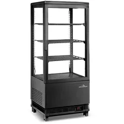 Positive schwarze Kühlvitrine 68 Liter Full Black PREMIUM - GOLDINOX