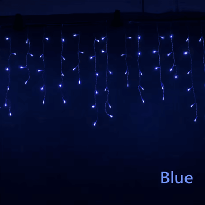 Inspire Curations 5M Waterfall LED Eaves Christmas Lights blue 110v Us Plug