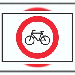 HB-Druck Radfahren verboten Symbol Schild A5 (148x210mm)
