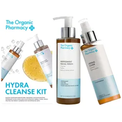 350ml The Organic Pharmacy Hydra Cleanse Kit (Facial Wash 200ml + Toner 150ml)