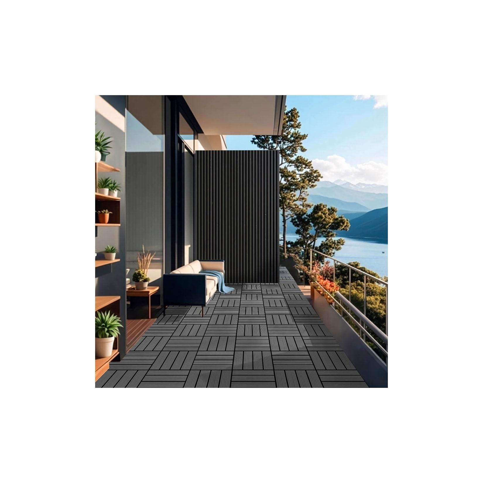 HOME DELUXE WPC Klickfliesen BAVARO - 9m² Hellbraun