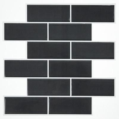 RoomMates Charcoal Seaglass Sticktile