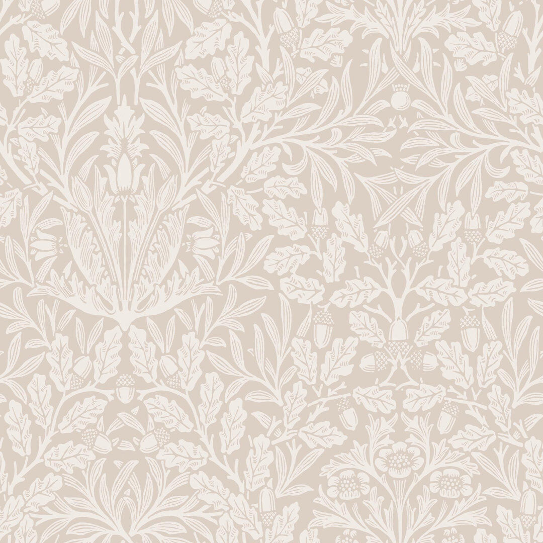 William Morris at Home 10m x 0.52cm Matte Non-Pasted Wallpaper Roll Cream 1,000cm L