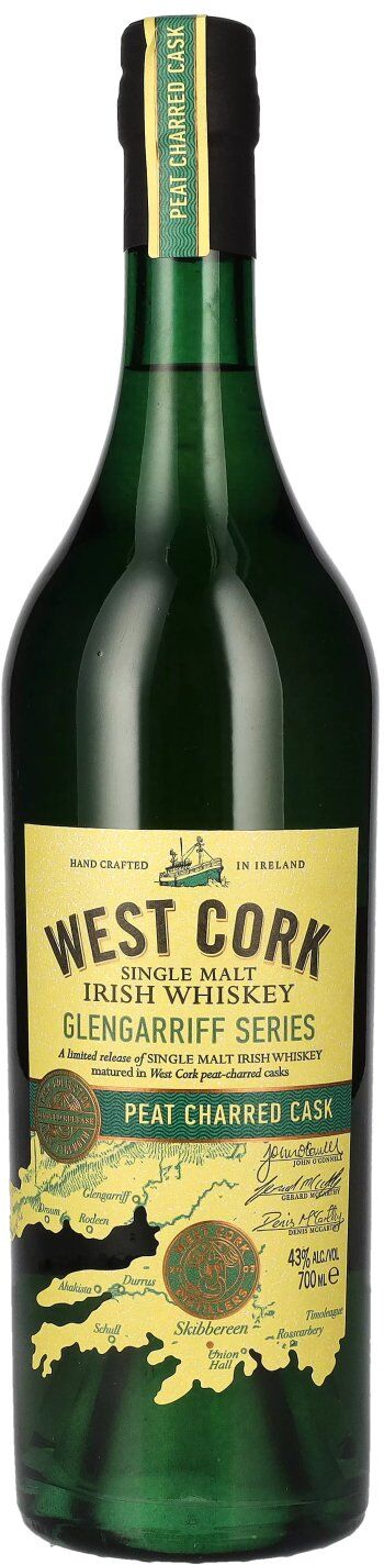 West Cork Irish Whiskey West Cork Glengarriff Series PEAT CHARRED CASK Single Malt Irish Whiskey 43% Vol. 0,7l