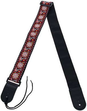 Richter Guitar Strap Ret. Jacqu. D.Red Jacquard Dark Red