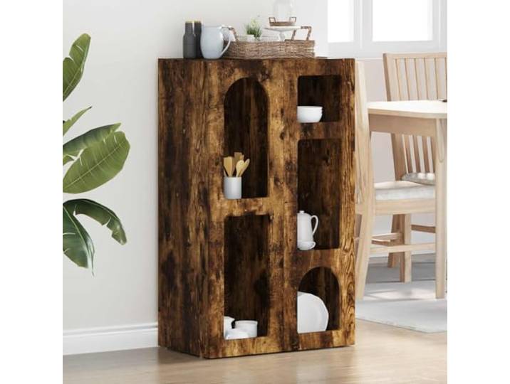 HEFZGDB Moderne Sideboard mit pflegeleichter Oberfläche & Anrichte mit Regalen zur Aufbewahrung - Praktische Anrichte für Wohnzimmer & Moderne für Esszimmer aus Holzwerkstoff