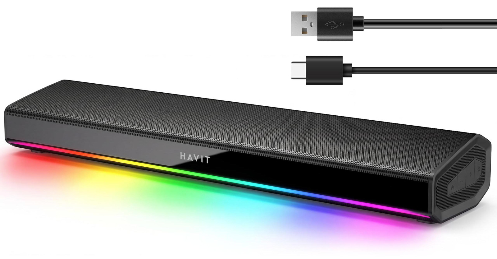 Selius Bluetooth Soundbar Pc-luidspreker met 20 Watt Vermogen en USB-C Aansluiting