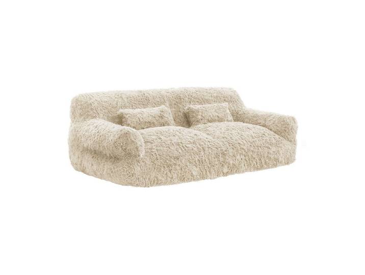 CHITA Sofa, Sofa aus Fleece, Vollschaumcouch, platzsparend, Vakuum-Kompression