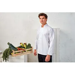 Premier Workwear langarm Press Stud Chefs Jacket PR665