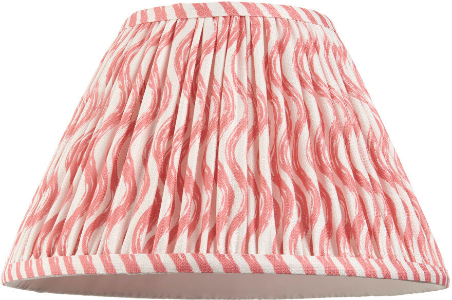 Heritage Hues Ripple 30cm Lamp Shade Pink 18cm H X 14cm W X 30cm D