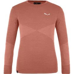 Salewa, Unisex, Funktionsshirt, Zebru Medium Warm Alpine Merino Responsive Langarm Shirt Kind (164), Rot