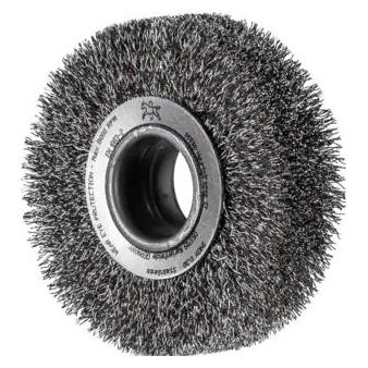Pferd POS Rundbürste breit ungezopft RBU O80x20xvariable Bohrung Edelstahl-Draht-O0.15 (43701107)