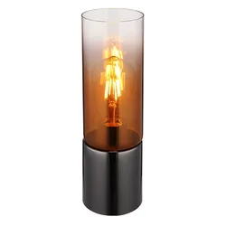Tischleuchte Tischlampe Schlafzimmerlampe 1 flammig kupferfarben Glas H 30 cm