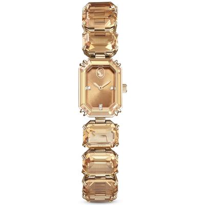 Quarzuhr SWAROVSKI "MILLENIA", braun (bronzefarben, roségoldfarben), Armbanduhren, Damen, Quarzuhr, Armbanduhr, Damenuhr, Swarovski-Kristalle, Swiss Made