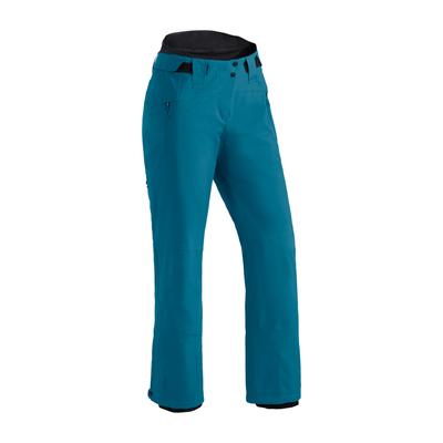 Skihose MAIER SPORTS "EDDI", Damen, Gr. 48, Normalgrößen, blau (türkis), 100% Polyester, Hosen Skihose, Damen Schneehose atmungsaktiv und wasserdicht Regular Fit