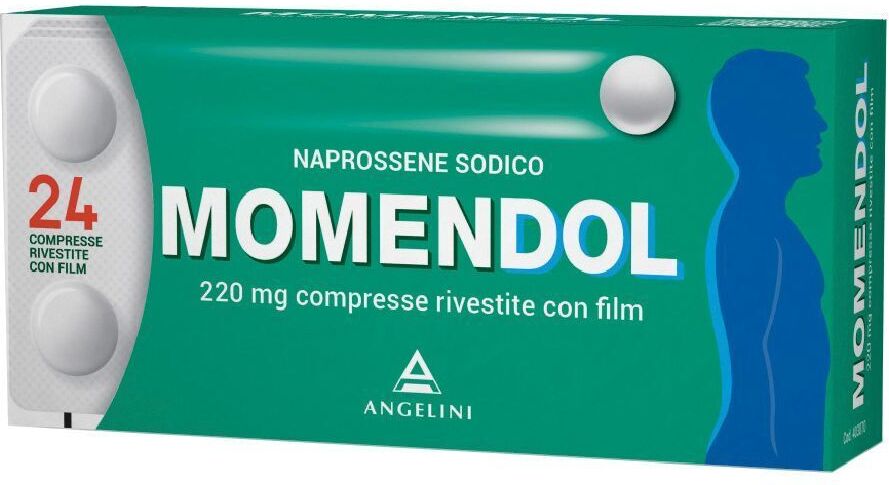 ANGELINI PHARMA ITALIA SpA Momendol 24 Compresse Rivestite 220mg - Analgesico Antinfiammatorio