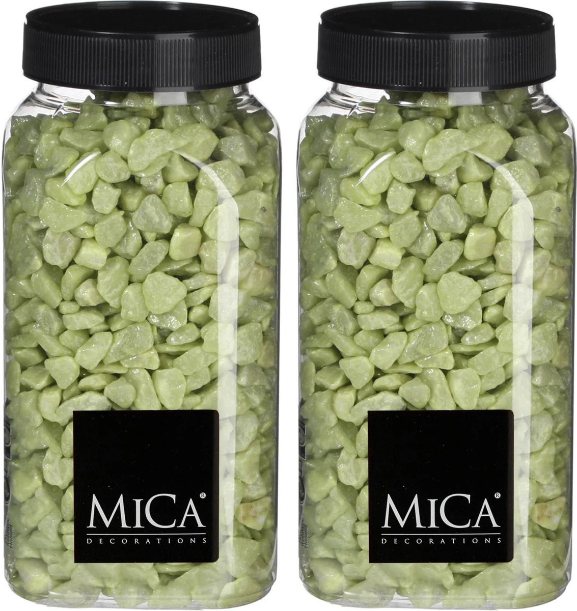 Mica Decorations decoratiesteentjes - Lime groen - 2 x 500 g (650 ml)