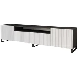 LOWBOARD KITO-S 200x53x41 cm - Schwarz / Weiß