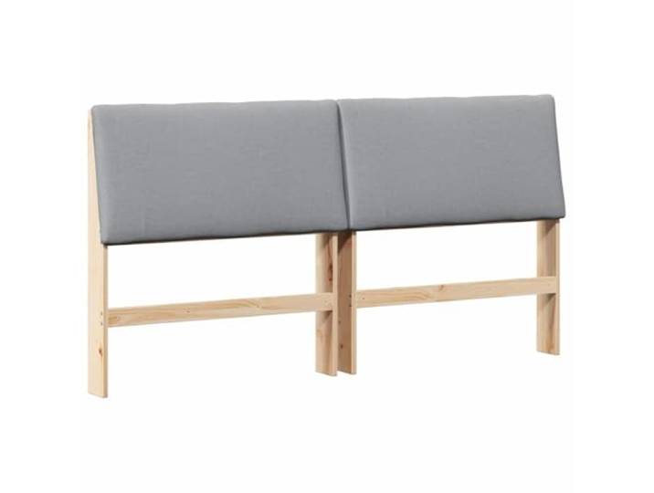 KTHLBRH Gepolstertes Kopfteil hellgrau 200 cm Kiefer massiv Modernes Design, fleckiger Stoff, komplette Rückseite, Komfortschaum, einfache Wartung