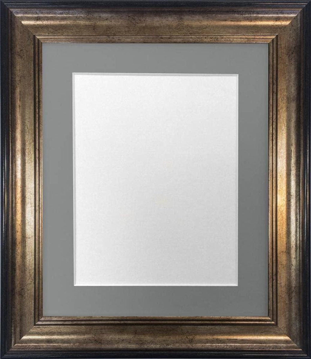 Frames by Post Scandi fotolijst zwart en goud met donkergrijze houder, beeldformaat 12 x 10 cm