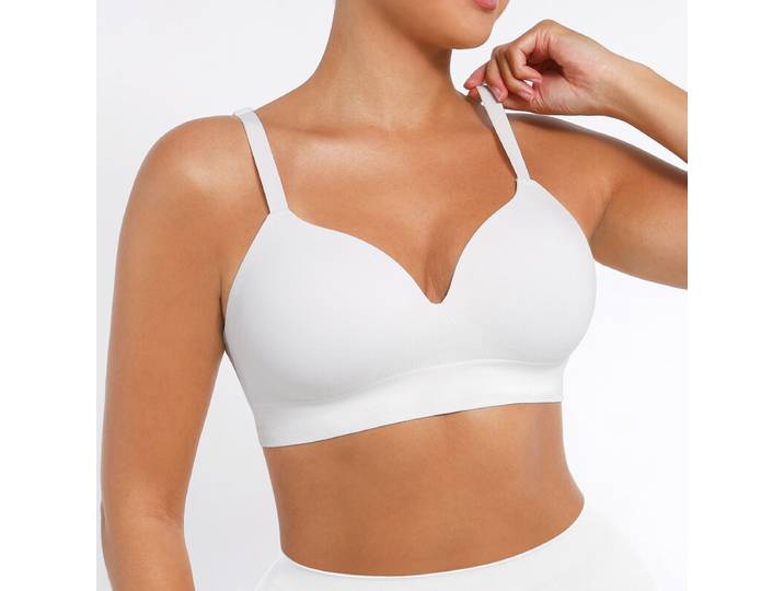 Feelingirl Soutien-gorge liftant sans coutures, confort, couvrant, taille XL, blanc