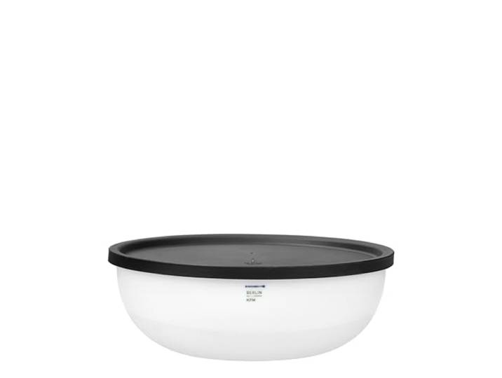 KPM Berlin LAB To-go Box, Hochwertige, handgefertigte Lunchbox aus Porzellan mit Deckel 1 Liter handmade, weiß im Geschenkkarton