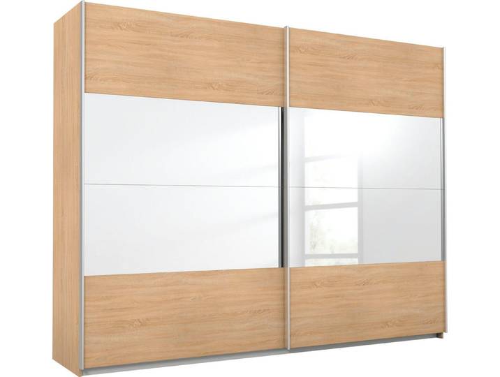 rauch Schwebetürenschrank Quadra mit Spiegelelementen